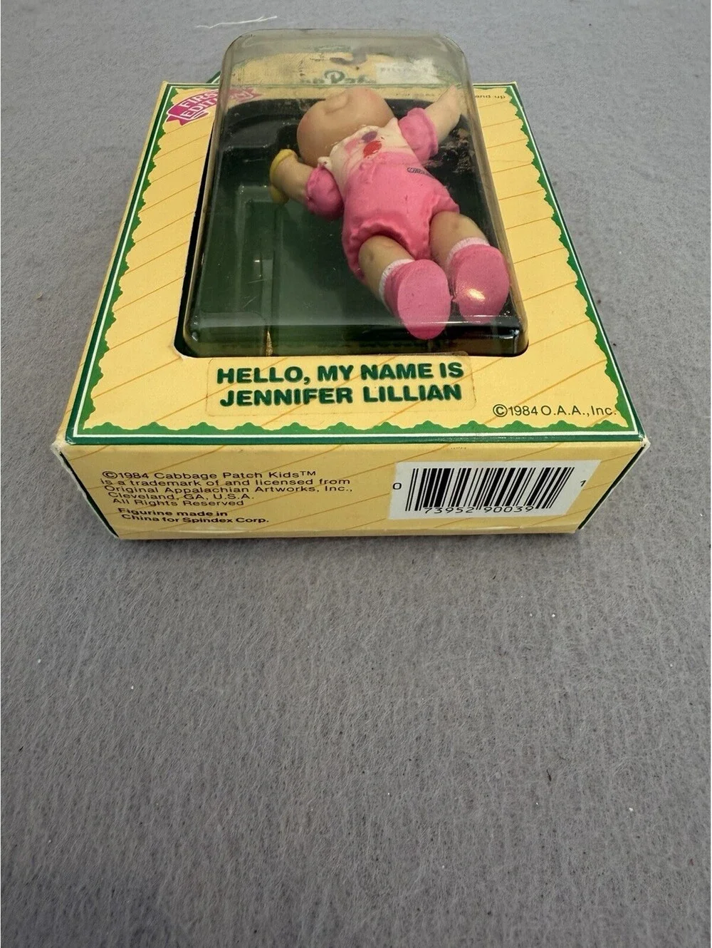 Vtg 1984 Cabbage Patch Kids 1st Edition Jennifer Lillian W/Rattle NIB